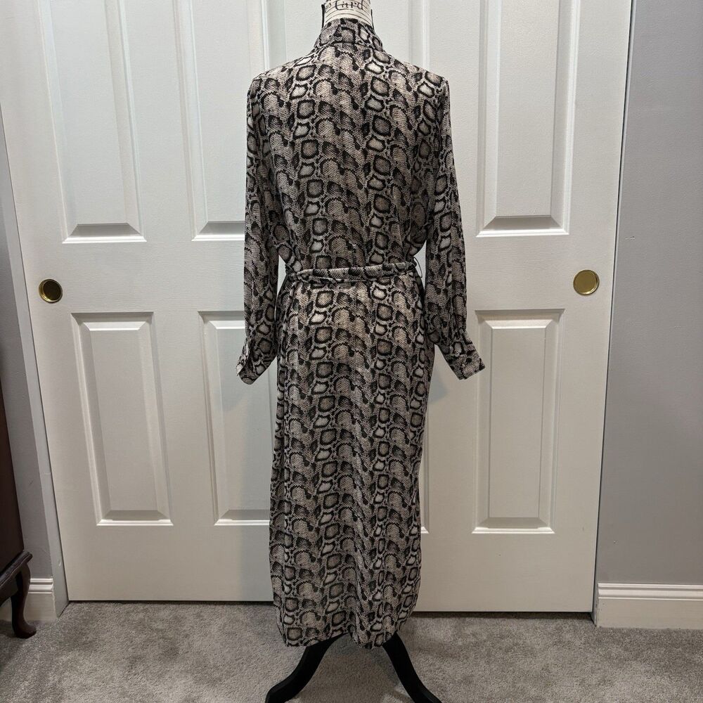Good American Python Robe Cover Up Wrap Dress Size 1 Snake - Picture 2 of 13